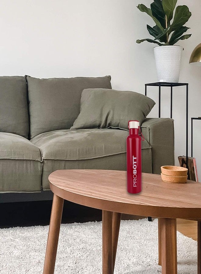 PROBOTT Thermosteel Vacuum Flask Hot & Cold Sports Bottle 600ml -Maroon PB 600-05 - Image 3